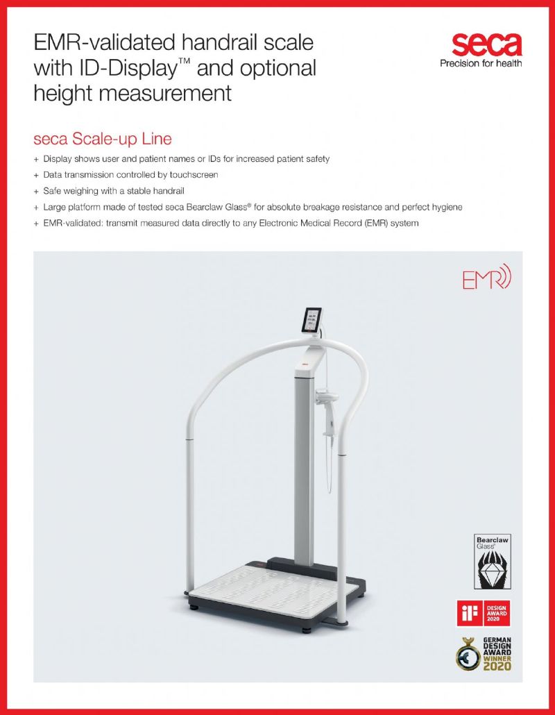 EMR Hospital and Doctor Scale, Bariatric Scale Allows for Physical Distance Weighing, Ergonomic, Wi-Fi Ready, by Doctor Scales Picture