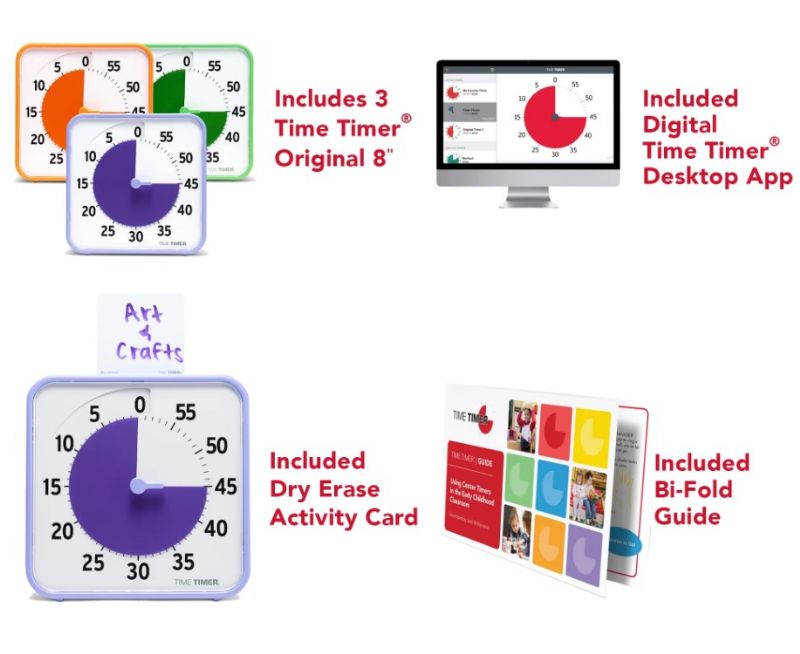 Low Vision Timer for Classroom and Learning Centers in Set of 3 Units Picture