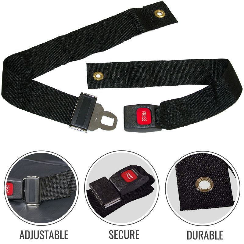 Patient Aid Padded Wheelchair Seat Belt - Adjustable Safety Straps Sec