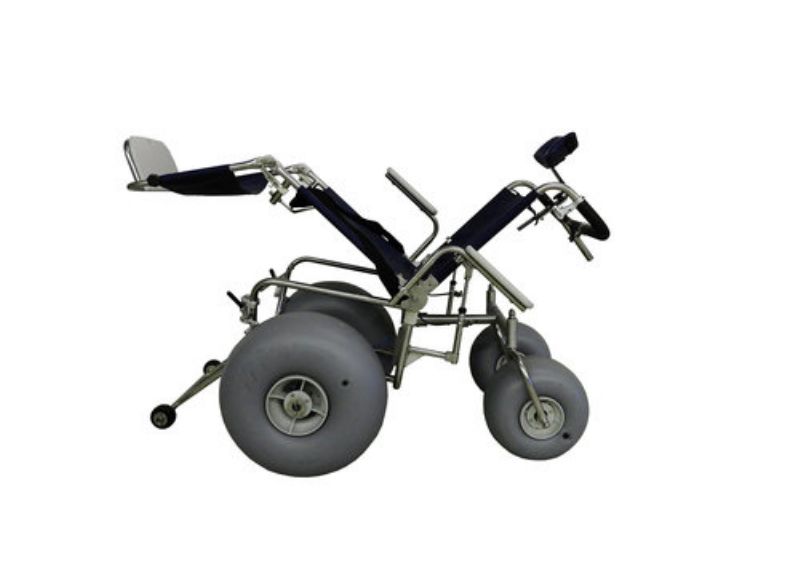 DeBug Beach Wheelchair With 360-Degree Rotating Wheels and 350 lbs. Weight Capacity - ADA Compliant Picture