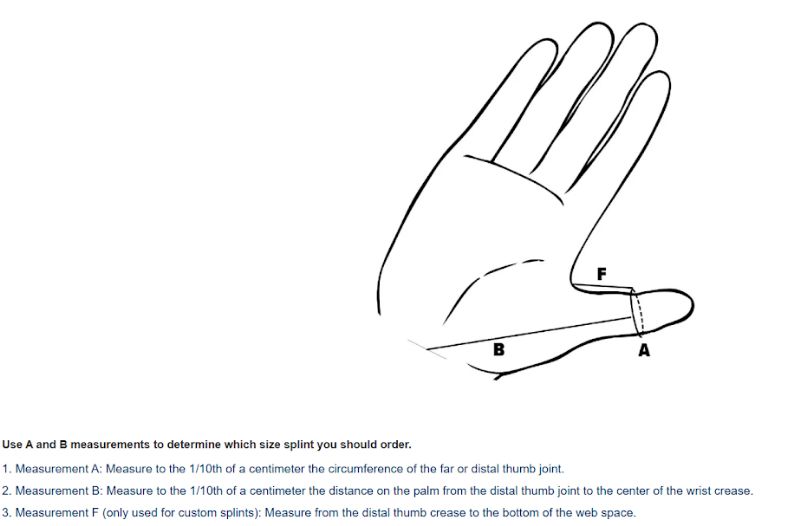 Thumb Splint Sizing Kits from McKie Splints Picture