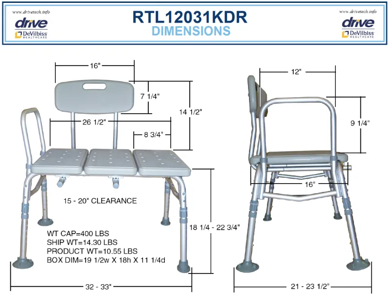 Plastic transfer bench hot sale