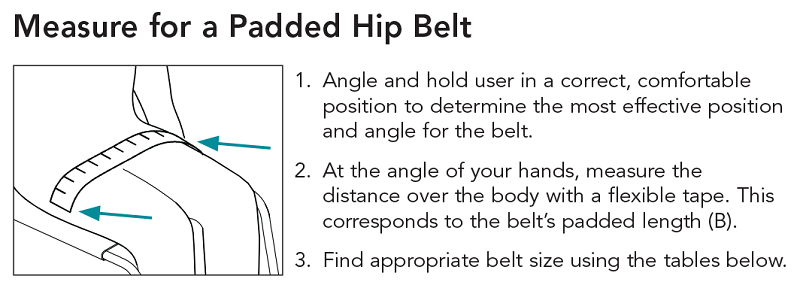 Bodypoint Two-Point Padded Hip Wheelchair Belts