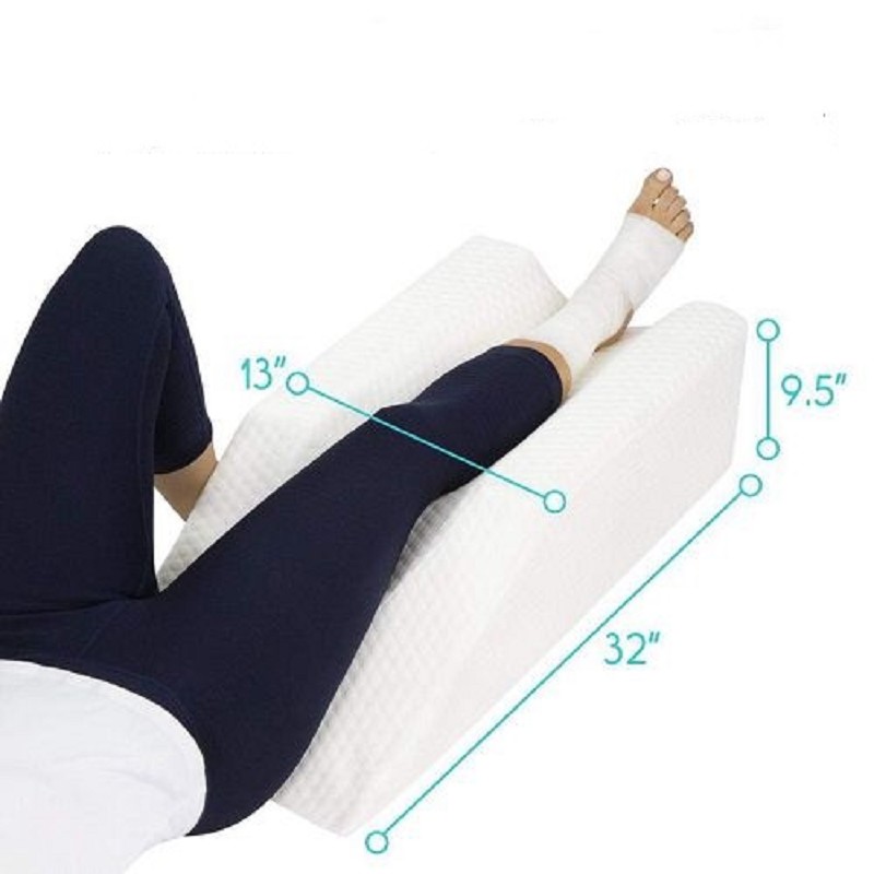 Memory Foam Knee Elevation Wedge Pillow by Vive Health