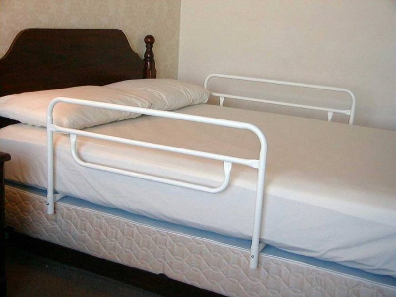 full floor bed with rails