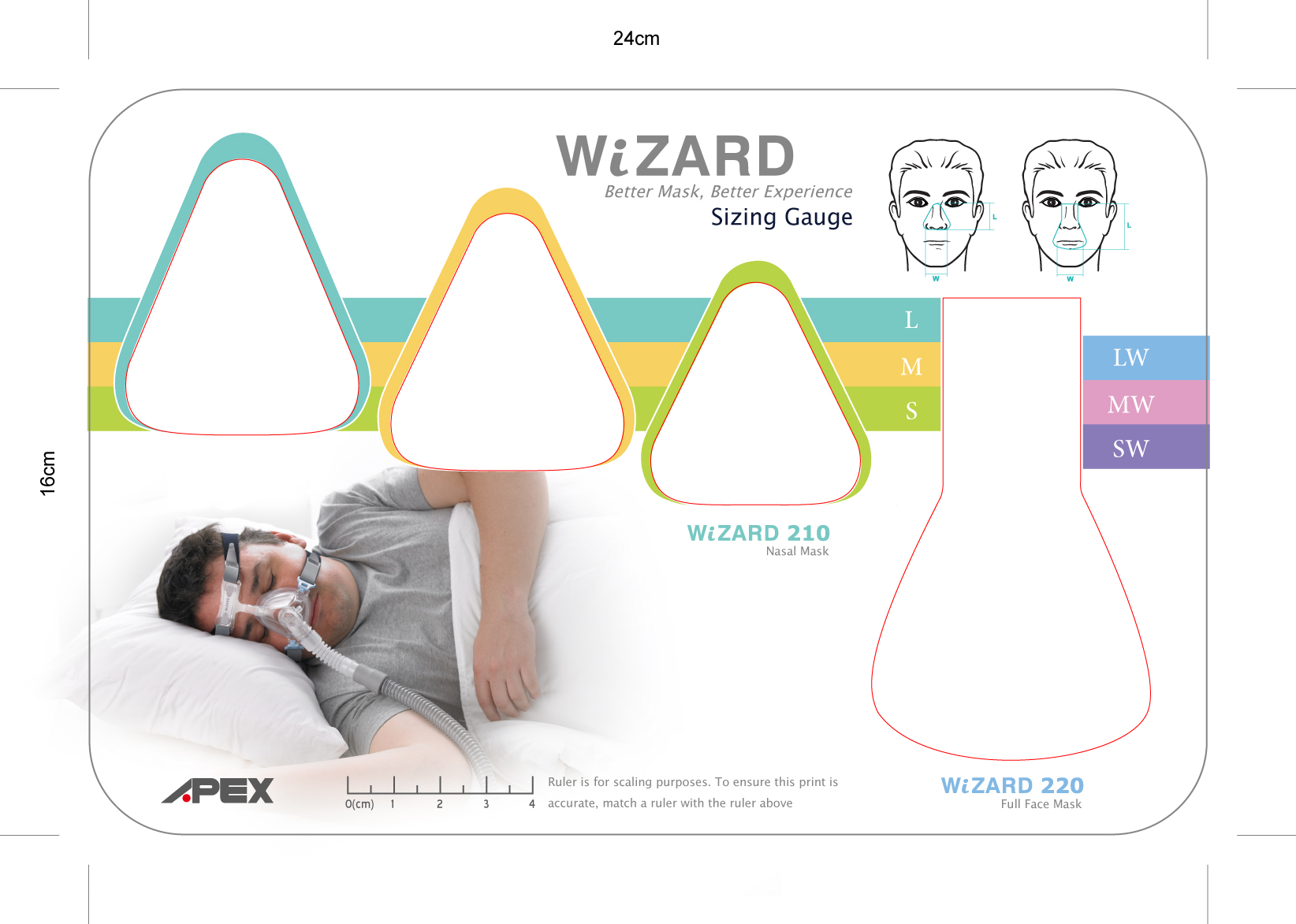 WiZARD 210 CPAP Machine Nasal Mask by Apex Medical