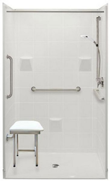 Residential Accessible Shower Pan : Wheelchair Accessible Bathroom